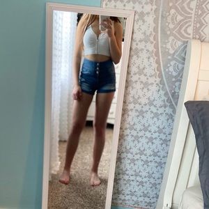 Super high waisted shortie shorts